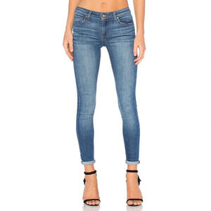 Joe's Jeans Women's Skinny Jeans Icon Ankle Denim Rolled Cuff Hem Blue